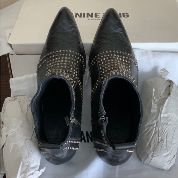 Anine Bing Charlie silver studded boots - Picture 3 of 7
